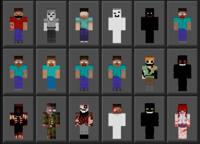 Creepypastas Skin Pack (1.20, 1.19) - MCPE/Bedrock 