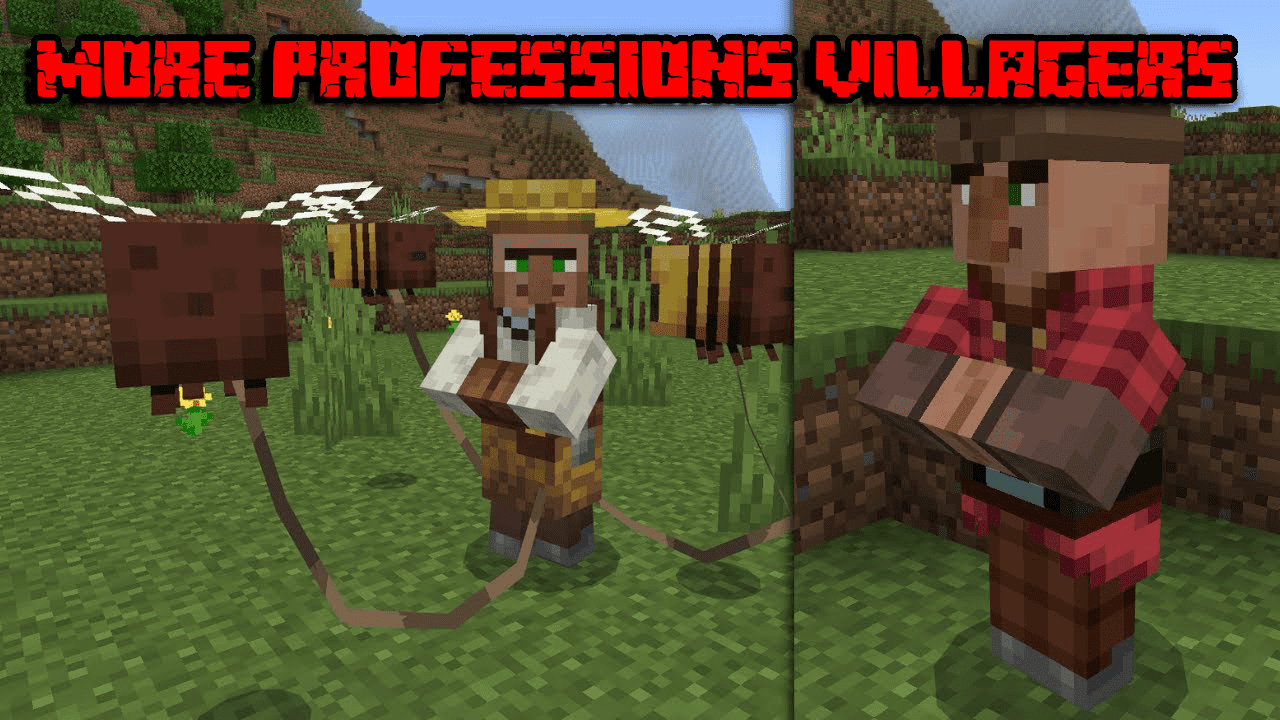 More Professions Villagers Addon (1.20, 1.19) - MCPE/Bedrock Mod ...