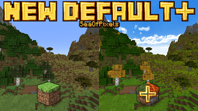 New Default+ Texture Pack (1.20) - MCPE/Bedrock 