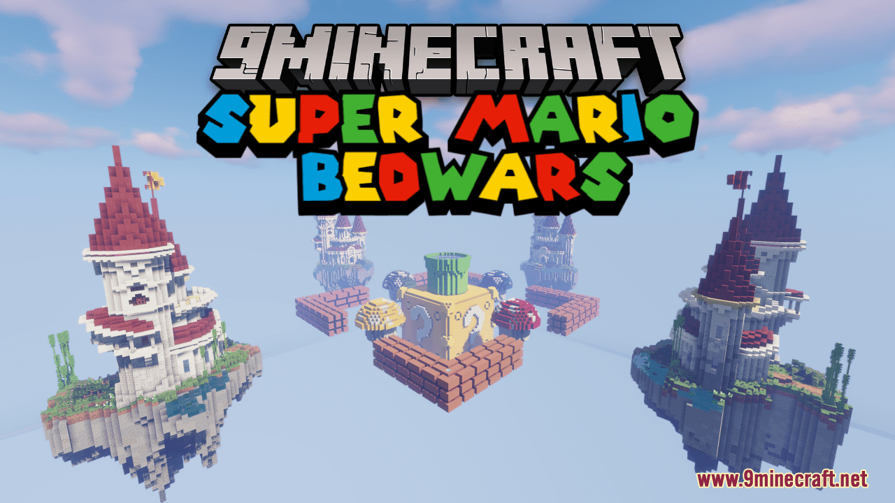 Super Mario BedWars Map (1.20.2, 1.19.4) - 4x4 Map 