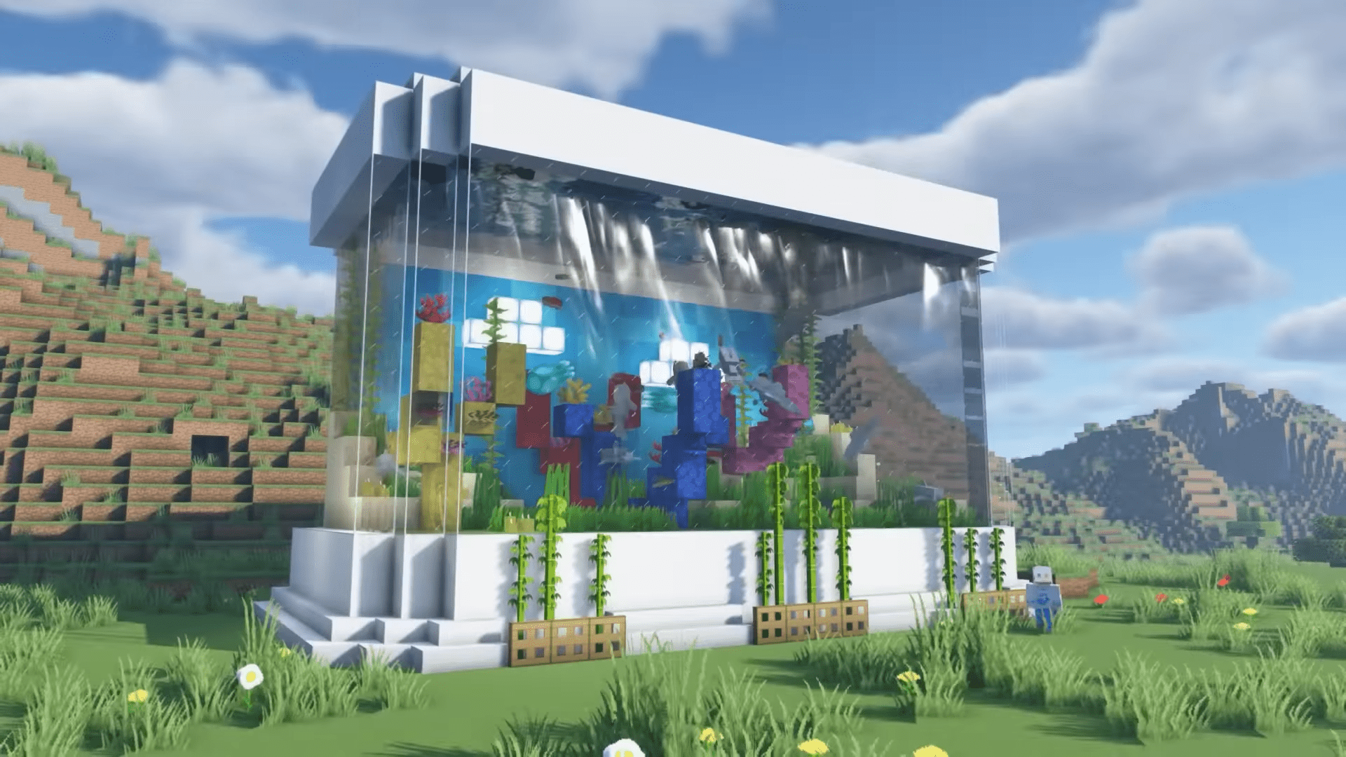 Minecraft Aquarium Minecraft How To Build An Aquarium Tutorial 