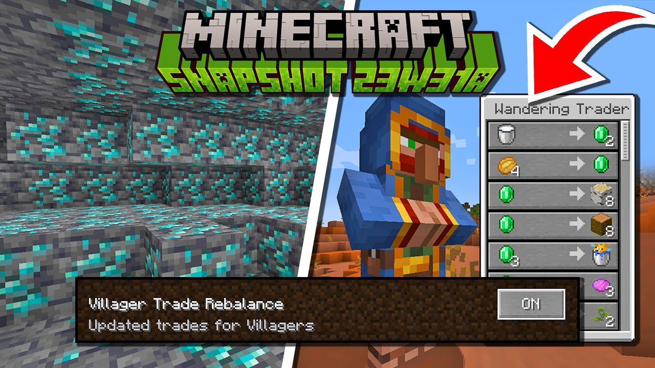 Minecraft 1.20.2 Snapshot 23w31a - Villagers Changed 