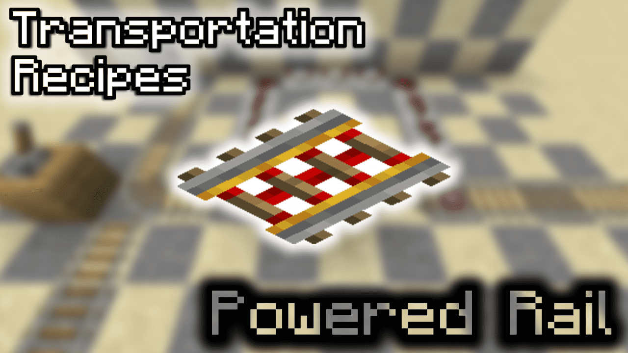 Minecraft Powered Rail Recipe