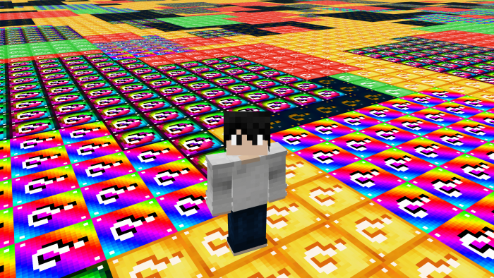 Flat Lucky map for Minecraft PE 1.18.0