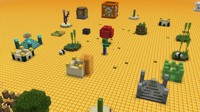 Flat Lucky Worlds Map (1.20) - MCPE/Bedrock 