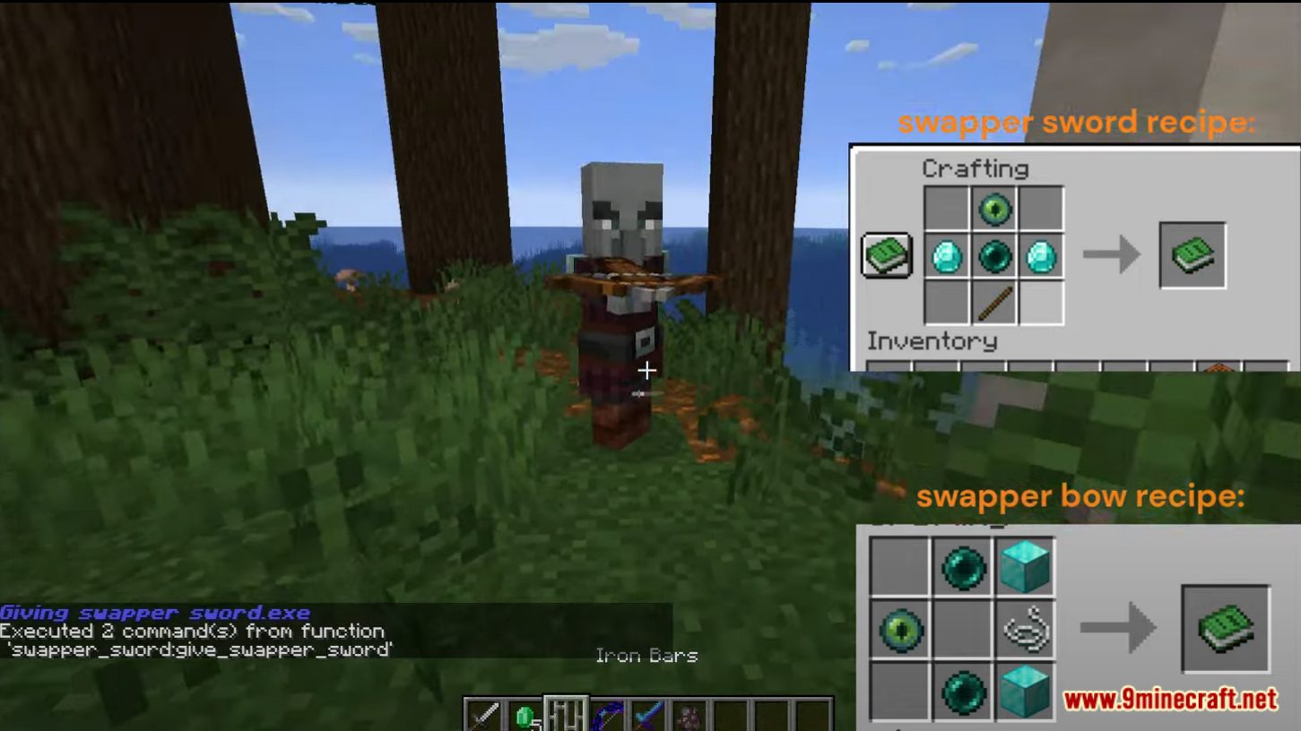 my update on my swapper sword datapack : r/MinecraftCommands