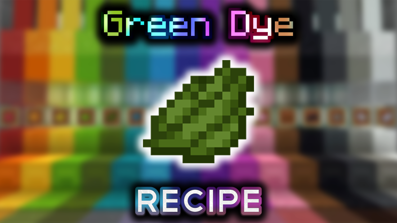 How to Make GREEN DYE in Minecraft! 