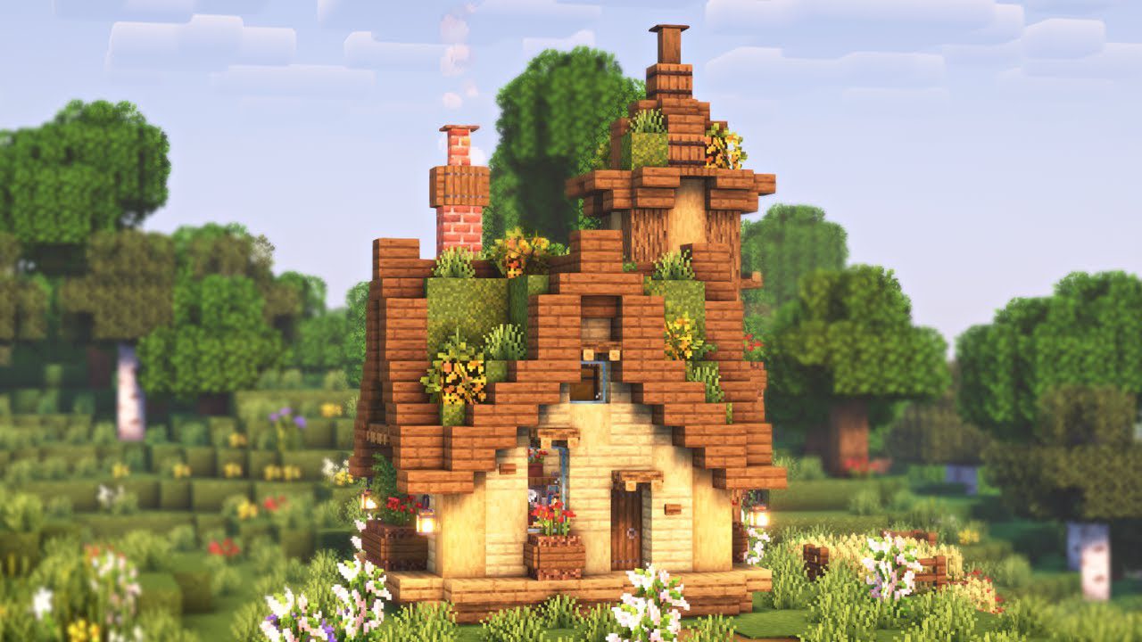 Modern White and Gray House with garden in Minecraft. Mod: Decocraft. :  r/Minecraftbuilds