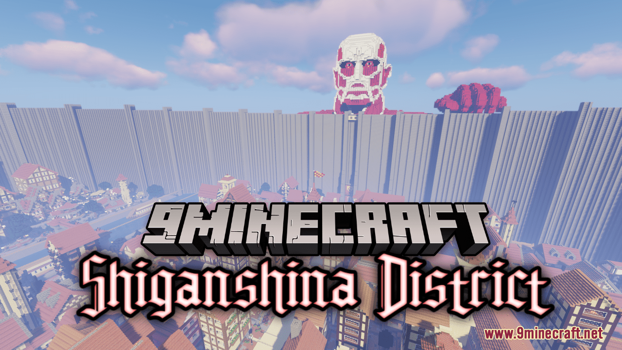 Attack on Titan Shiganshina District in a Minecraft map 1.16.5