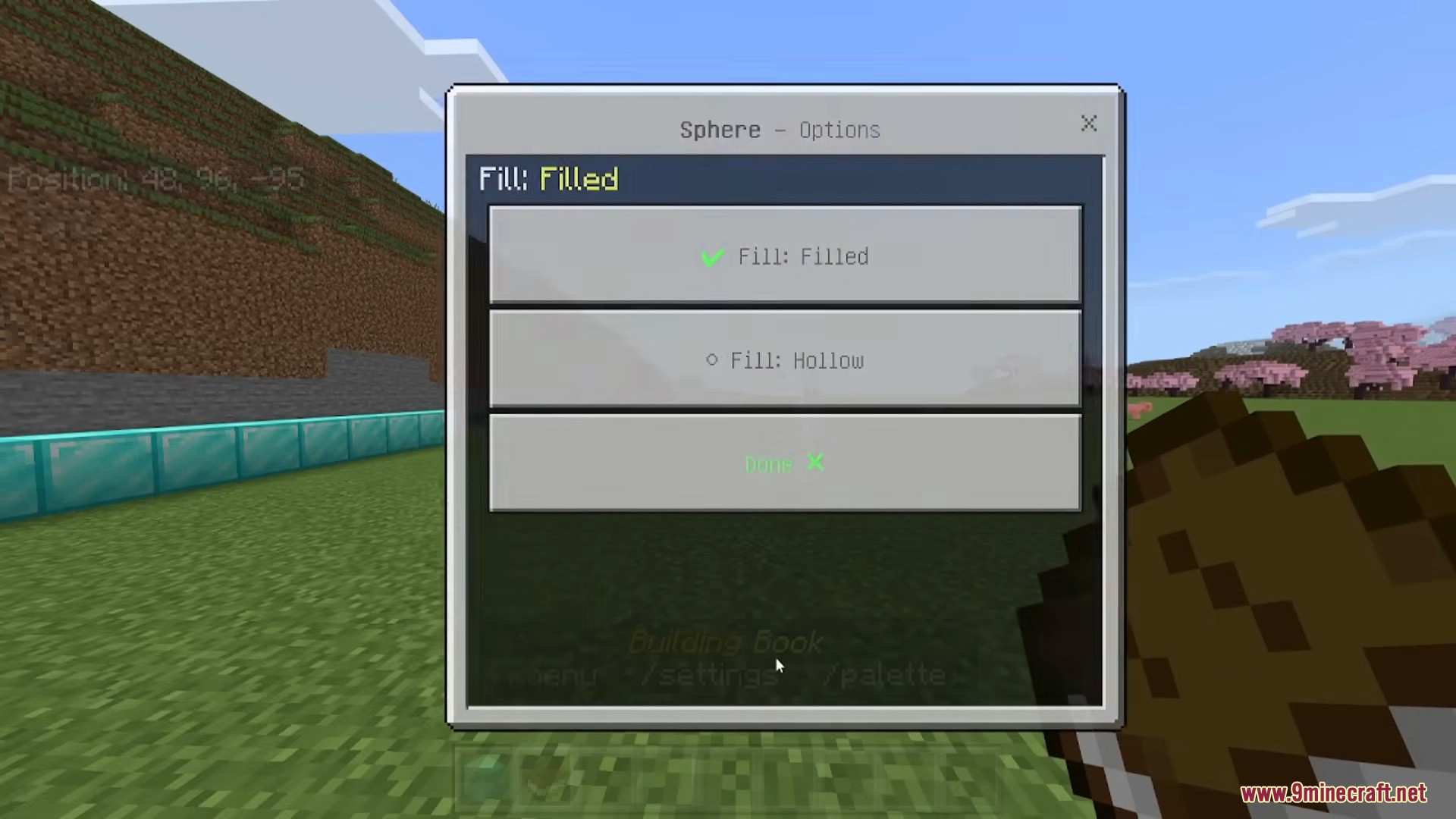 Player using the line build mode with a live shape preview