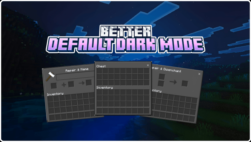 A sleek dark themed interface for a clean distraction free look