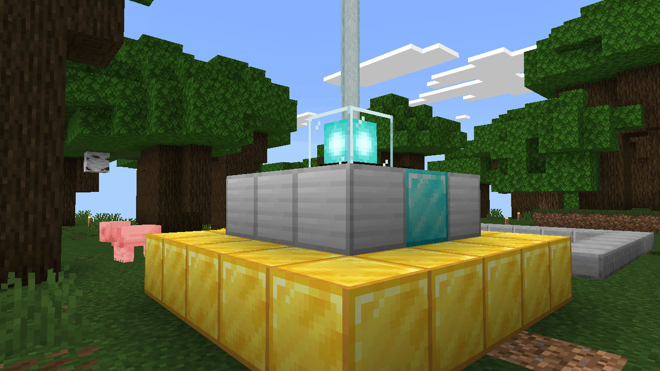 Large red mushroom standing on a sandy shore by the ocean