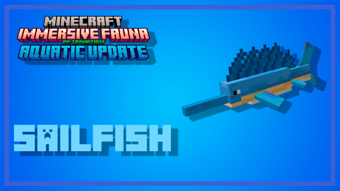 Immersive Fauna Aquatic Update Addon Screenshot 27 A sailfish model featured in the Immersive Fauna aquatic update