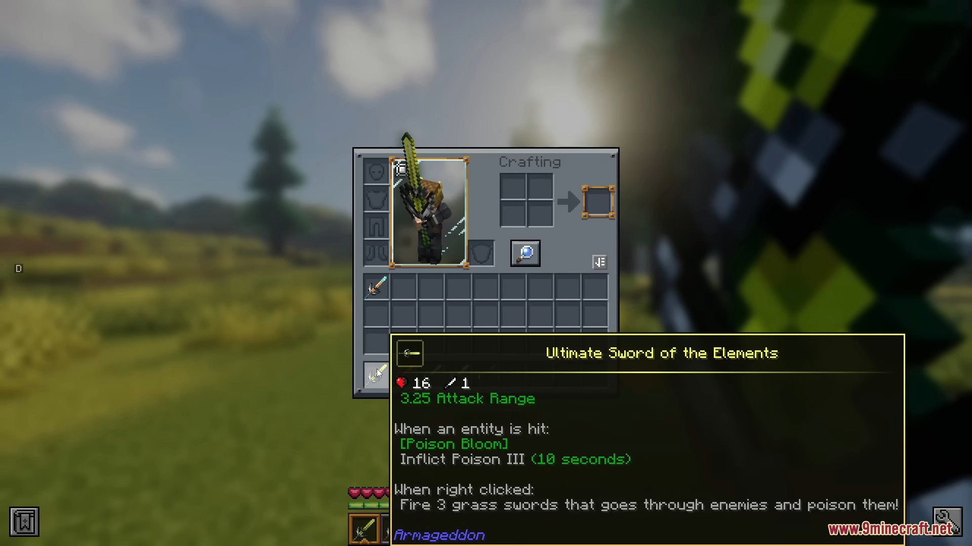 Player viewing stats for Ultimate Sword of the Elements