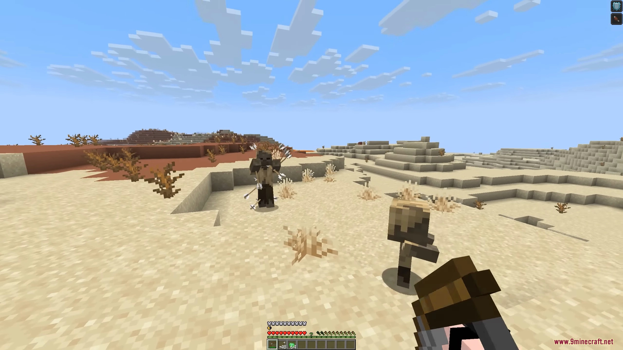Arrow in the Knee Mod shows arrows stuck in desert husk
