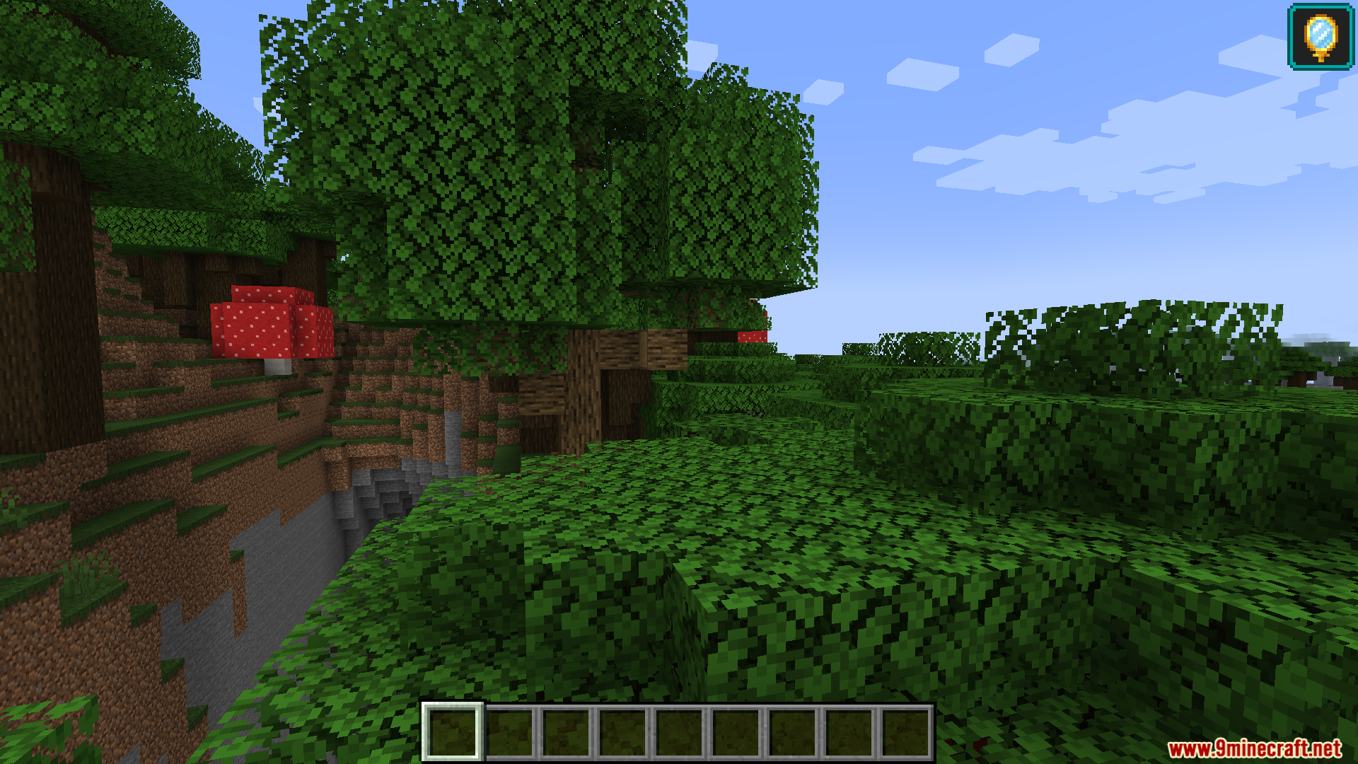 Bewitchment Tweaks Mod Screenshot 4 Player view showing active invisibility effect in a forest environment