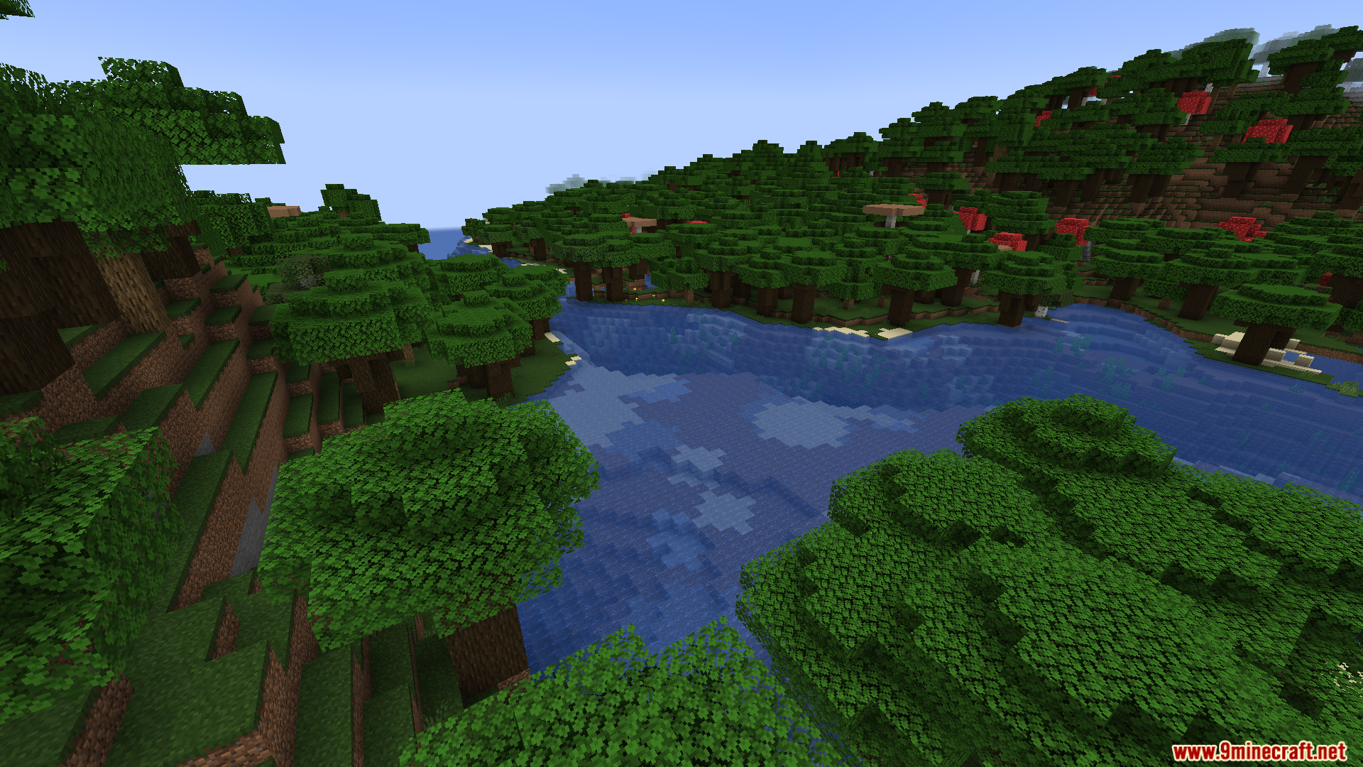 Bewitchment Tweaks Mod Screenshot 6 A river flowing through a lush green forest biome