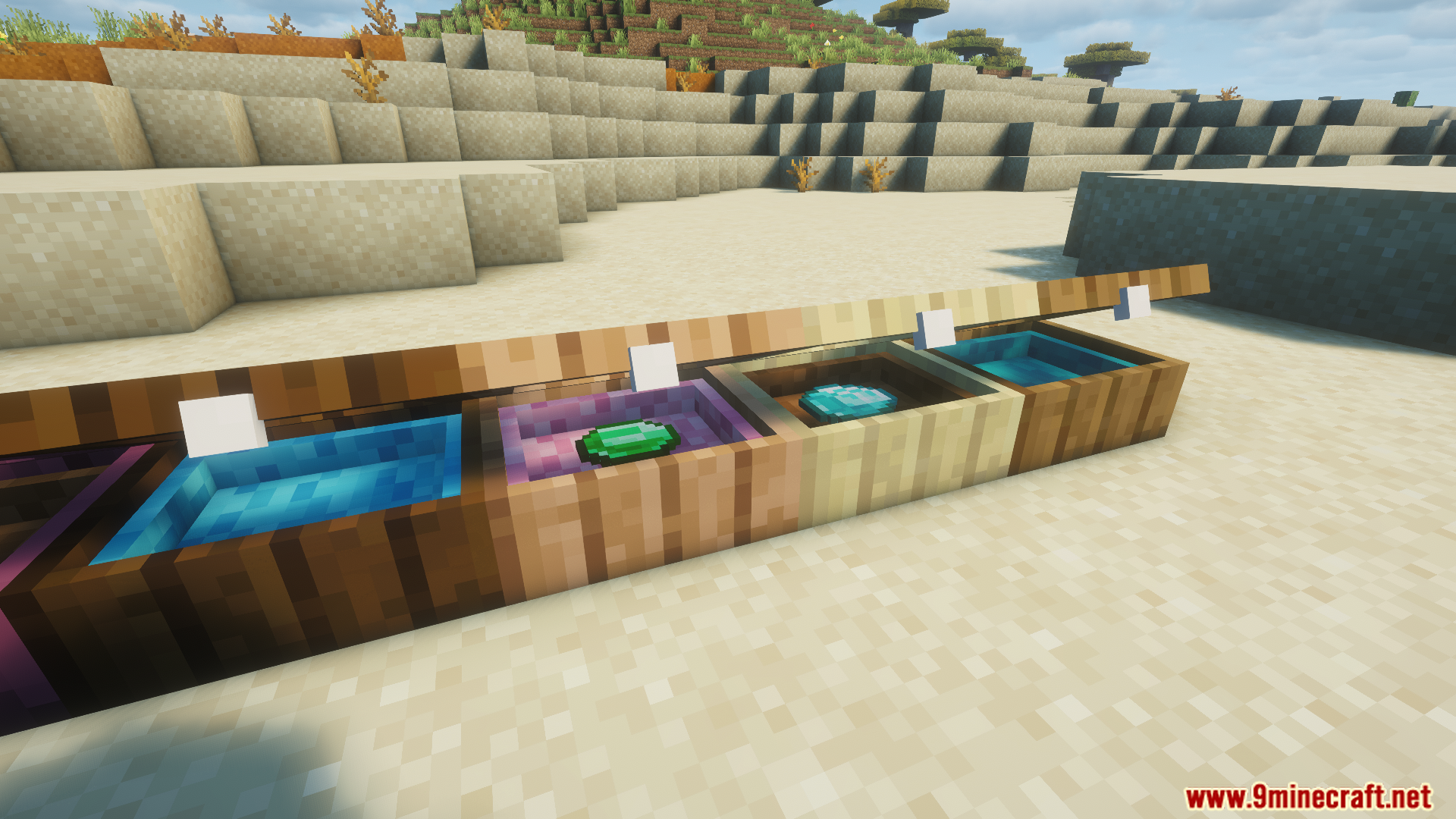 Bibliocraft Legacy Expanded Mod Screenshot 5 Open wooden display cases from Bibliocraft Legacy Expanded Mod