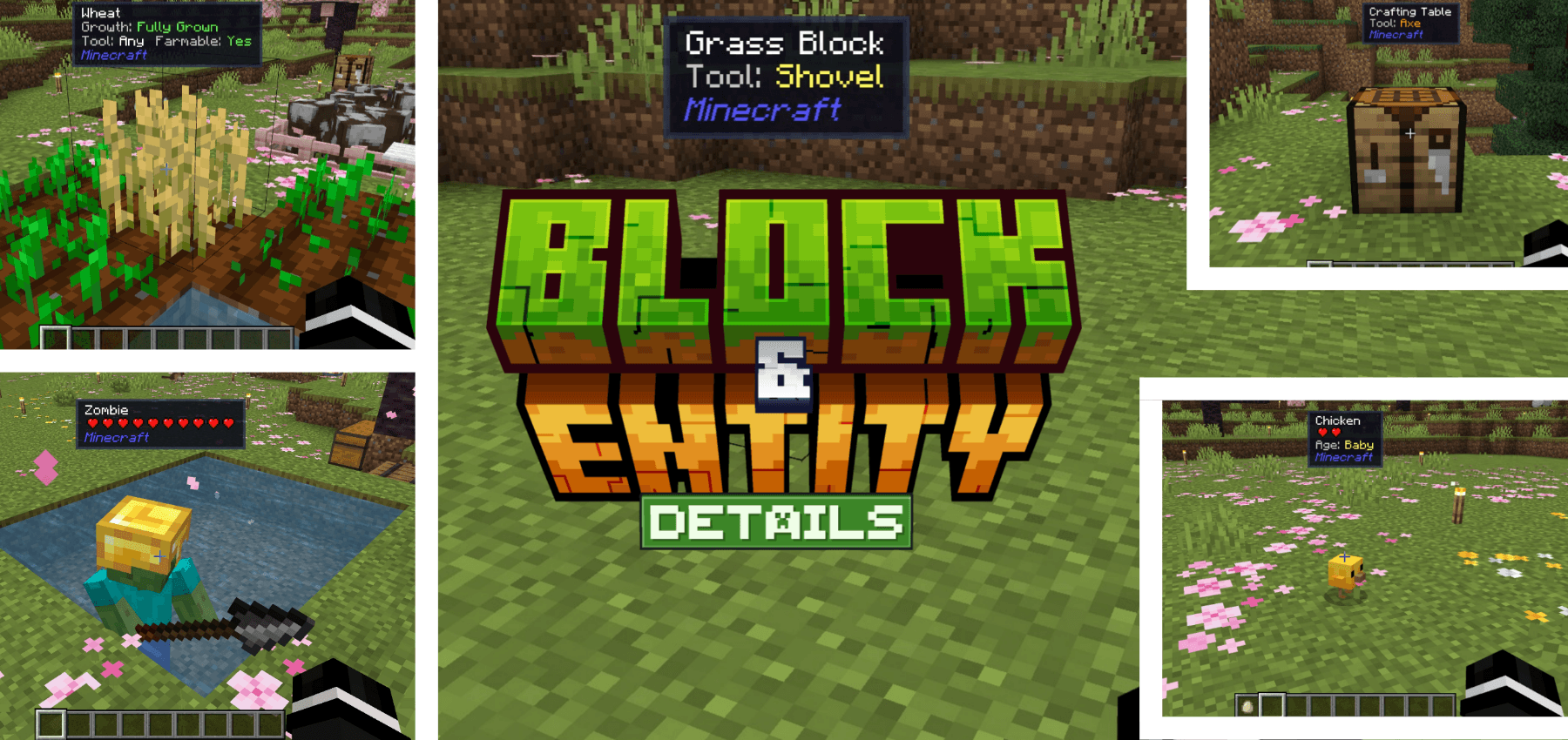Block Entity Details Addon MCPE/Bedrock Mods & Addon