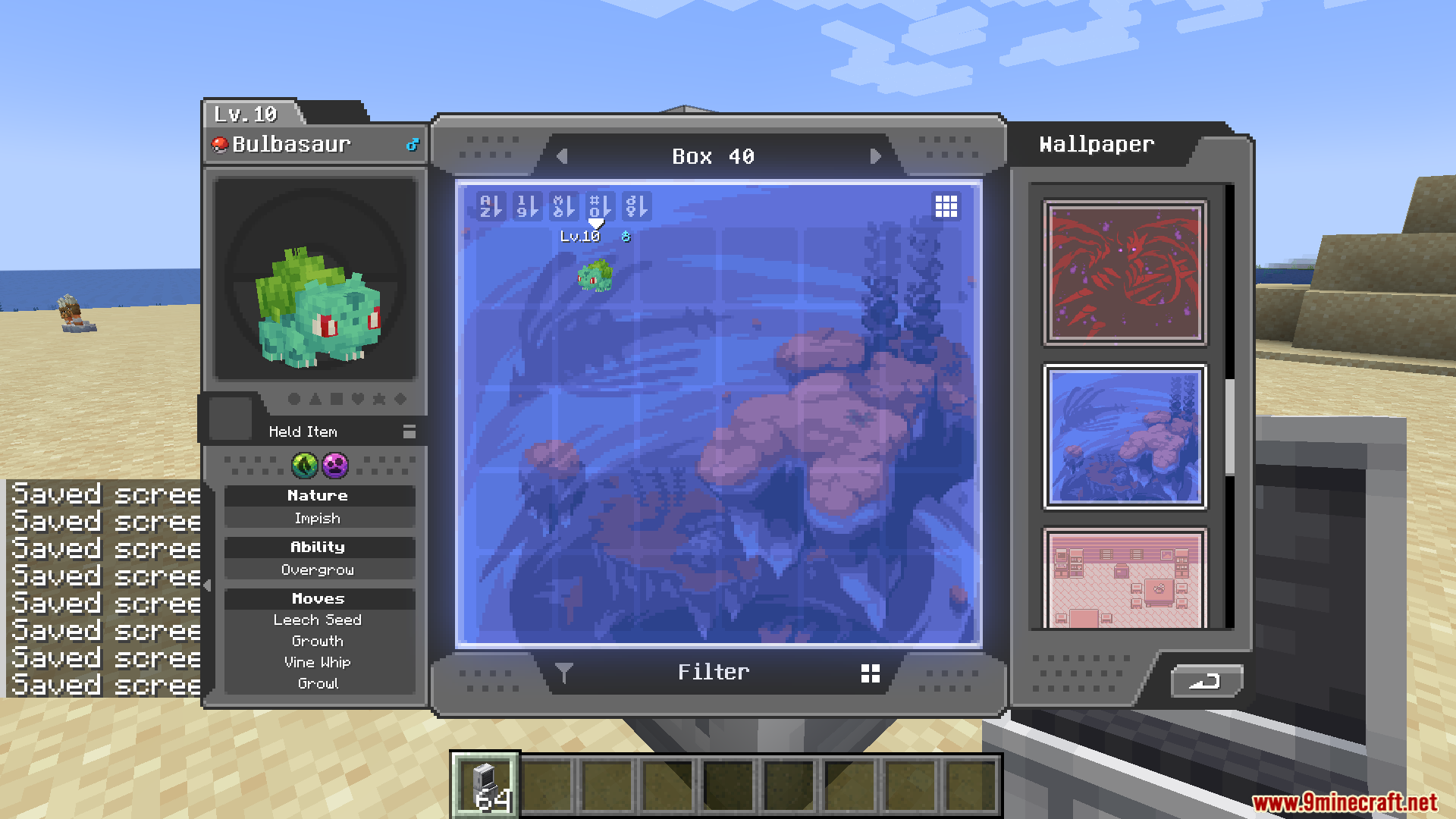 A dark legendary Pokemon wallpaper for the PC storage system