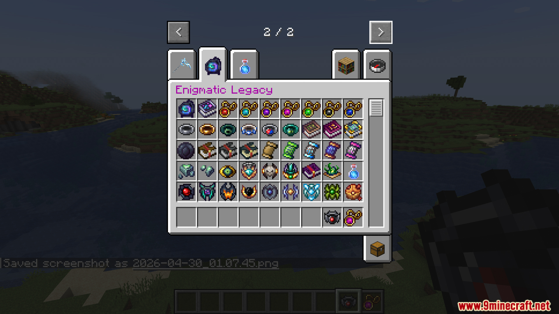 Enigmatic Legacy mod items in creative inventory