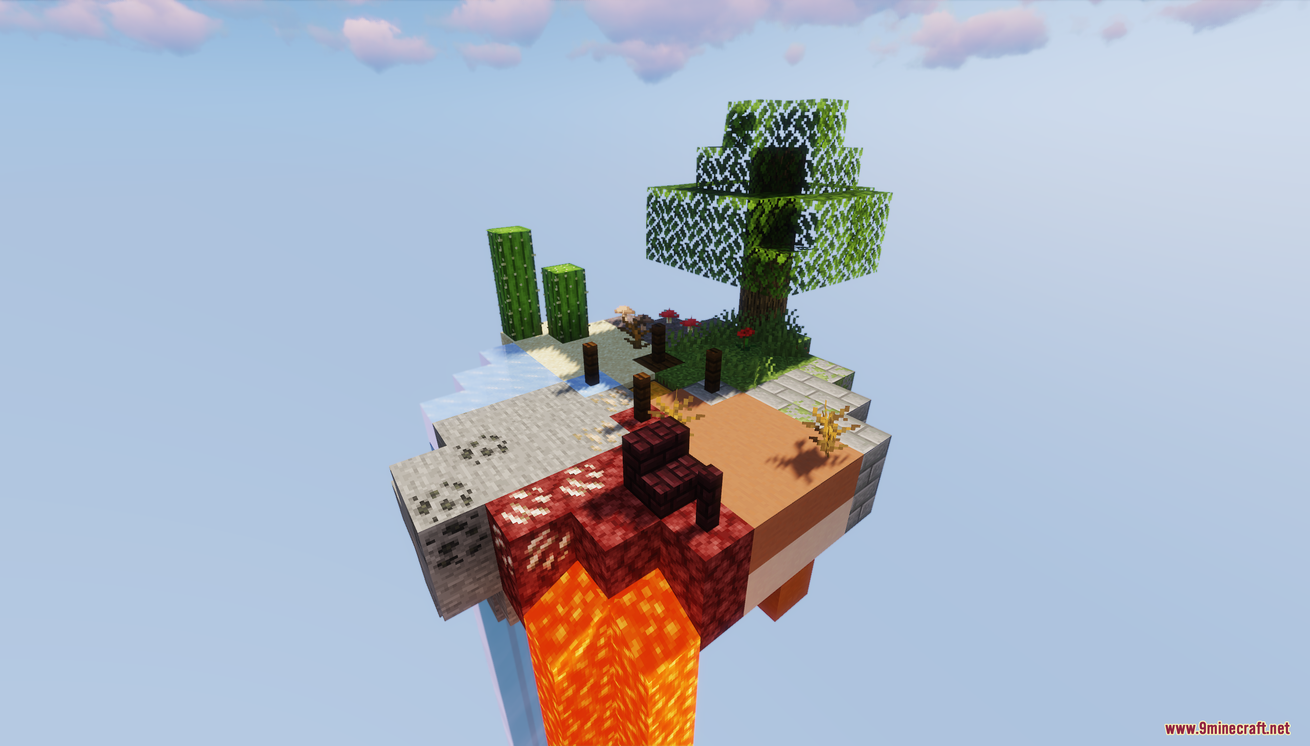 The Circle Island Map features multiple floating biomes