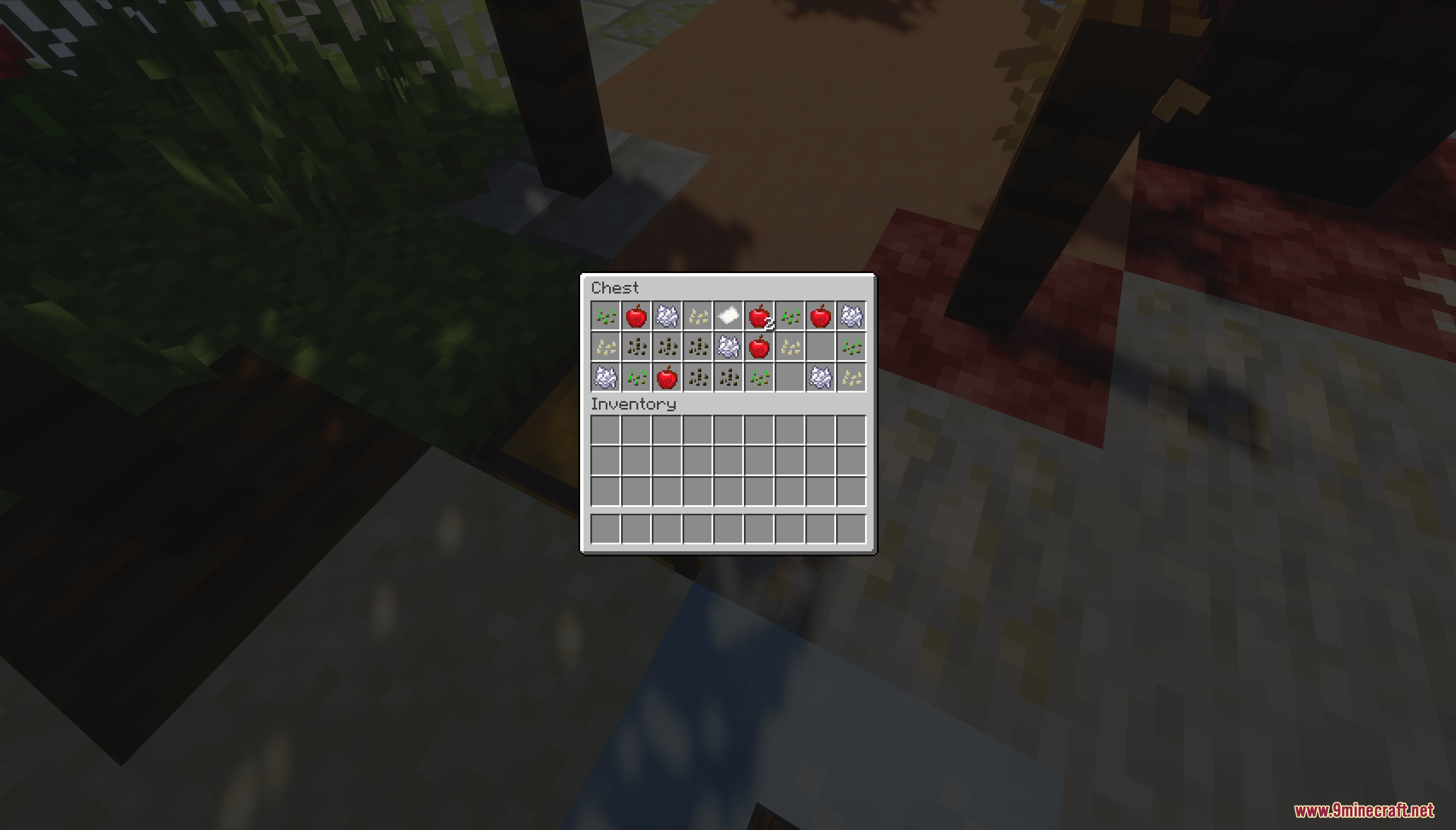 Starter chest with apples, saplings, and bonemeal
