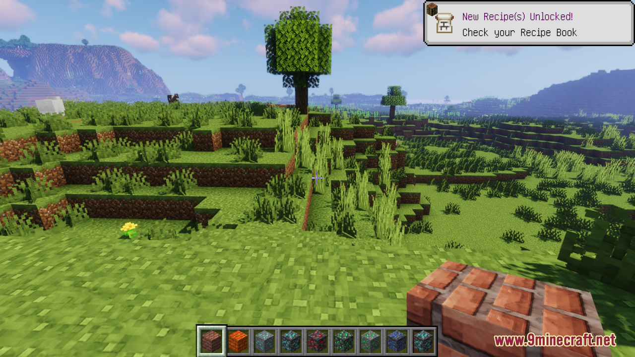 Grassy landscape showcasing the soft style of Clayful Texture Pack