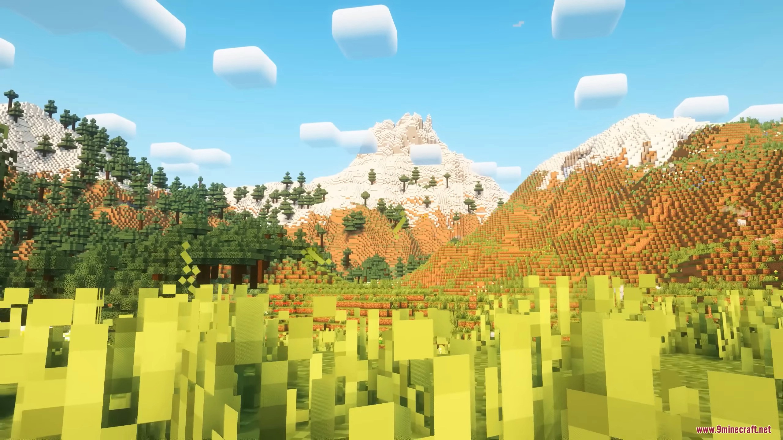 Massive realistic snowy mountain peak in Cliff Under a Branch mod