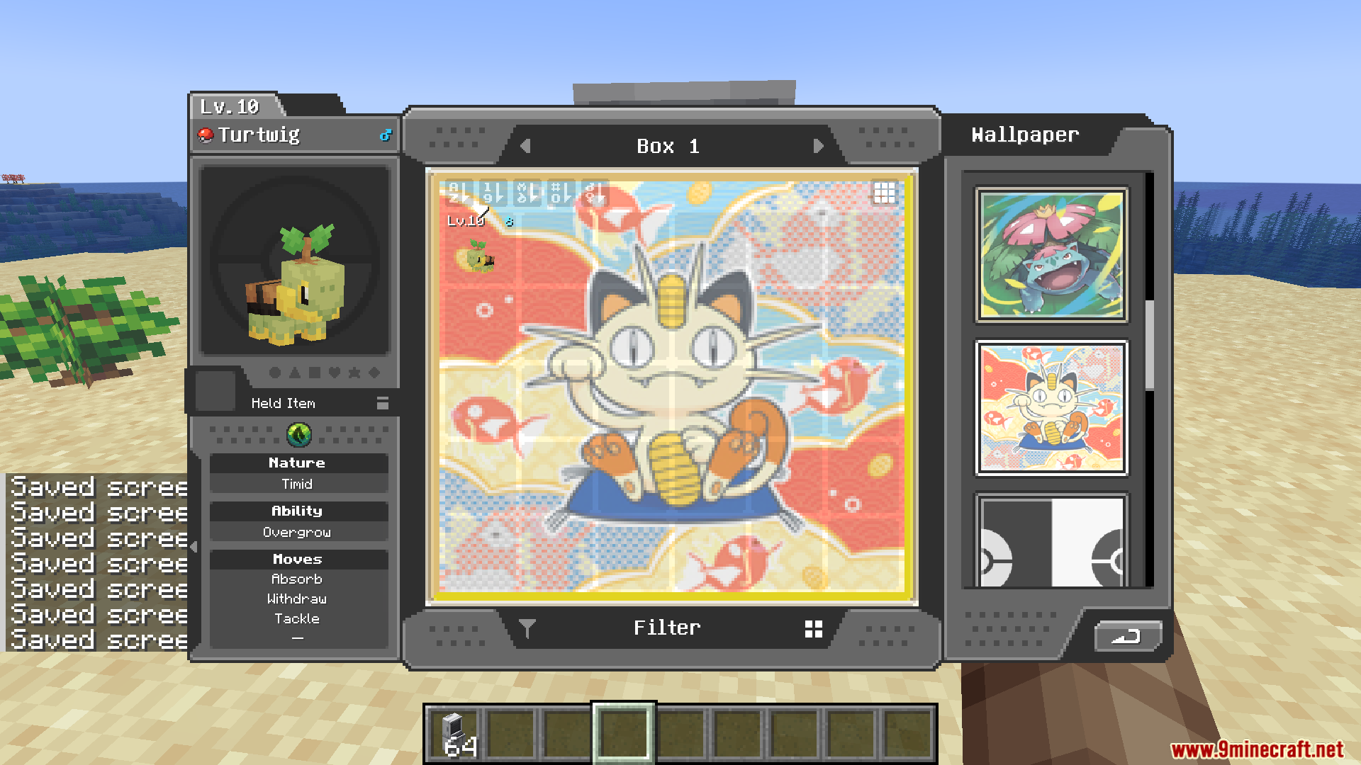 Choosing a Japanese art style Meowth and Magikarp wallpaper