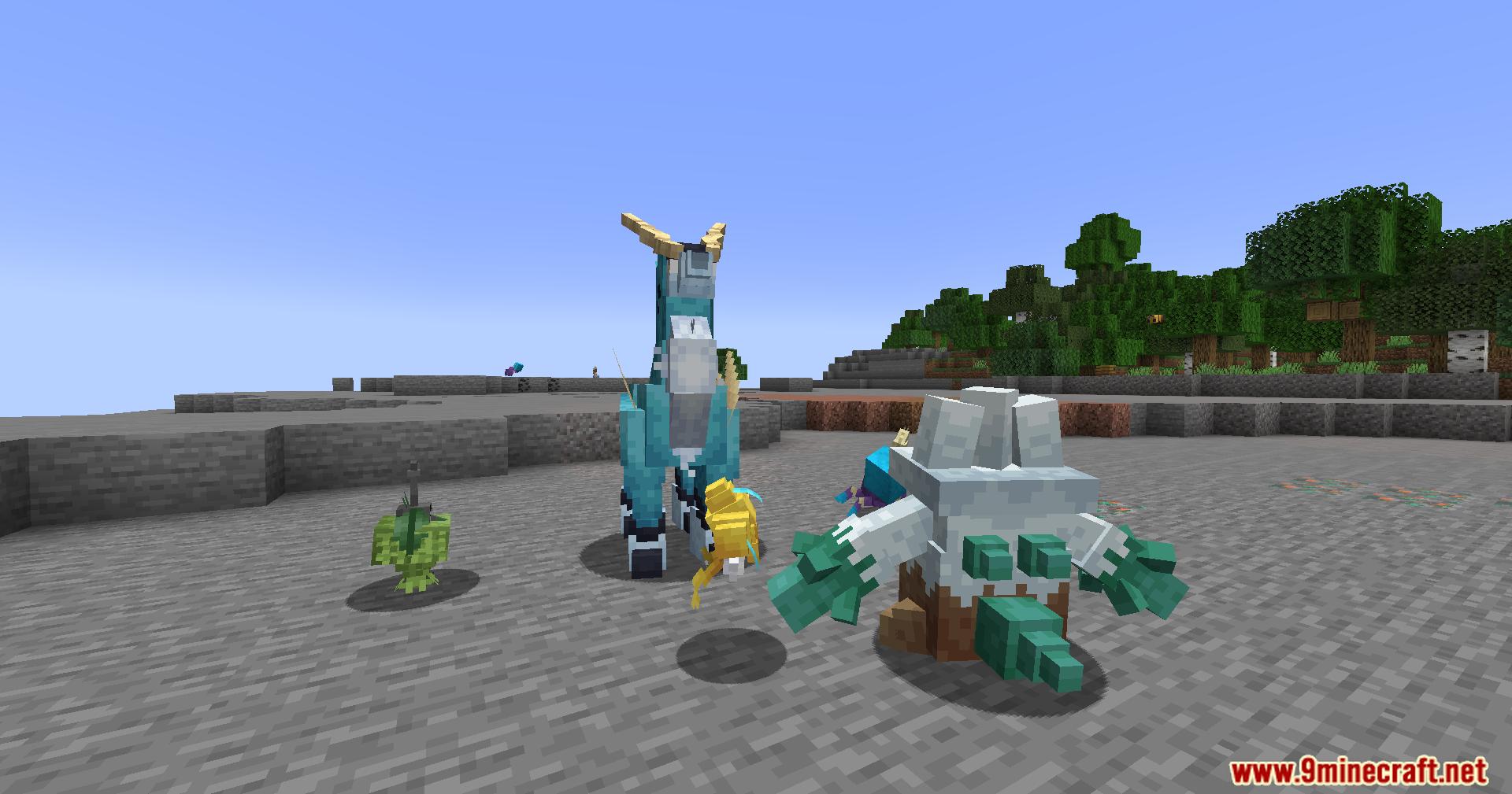 Cobalion and Abomasnow models from Complete Cobblemon Collection mod