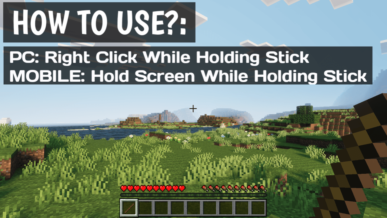 Instructions on how to use the stick to switch modes