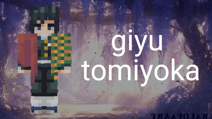 Giyu Tomioka character skin from the Demon Slayer anime