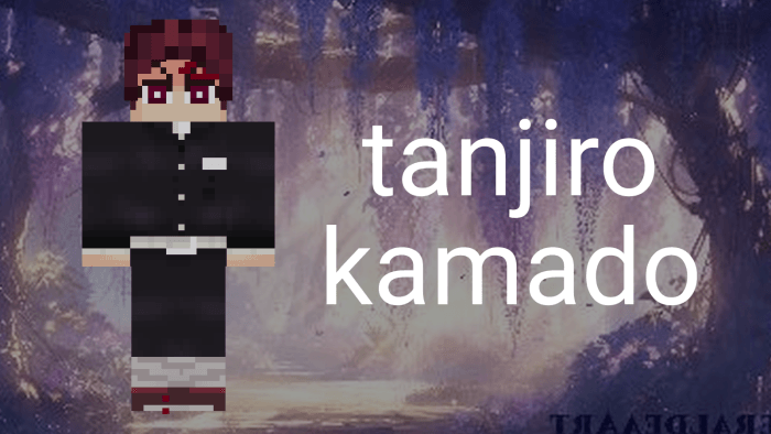 Tanjiro Kamado character skin in his standard uniform