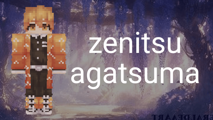 Zenitsu Agatsuma character skin from the Demon Slayer anime