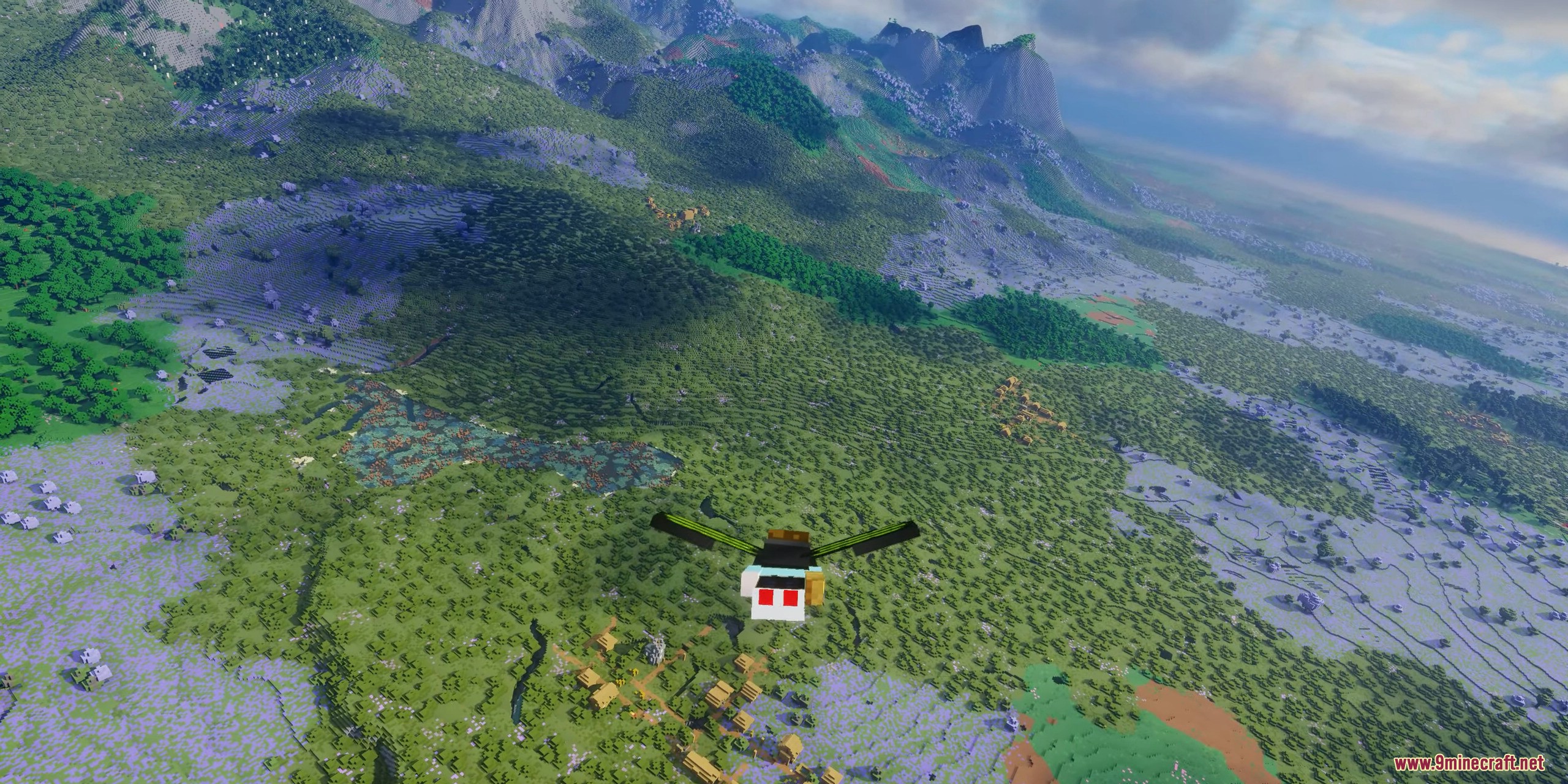 Player flying over a