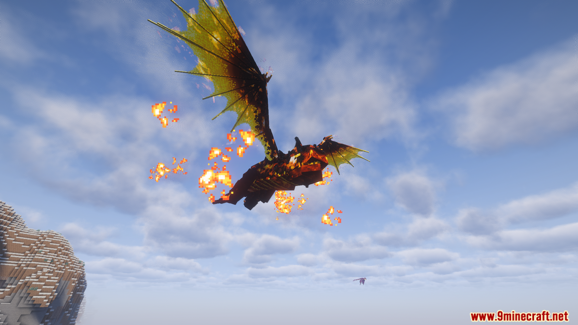 The Cataclysm Monstrous Nightmare dragon soars through the air