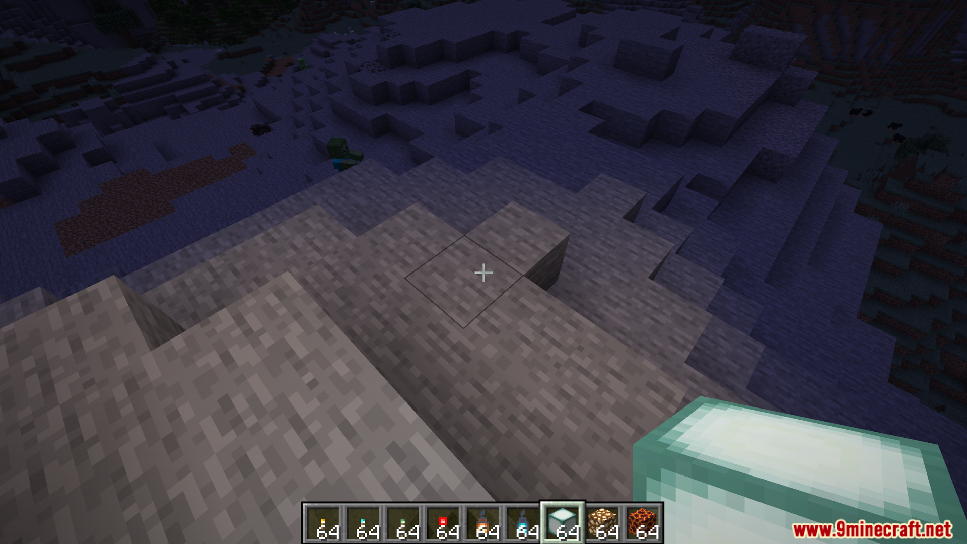 Dynamic Lightings Mod Screenshot 9 Dynamic Lightings Mod illuminating the dark while holding a sea lantern