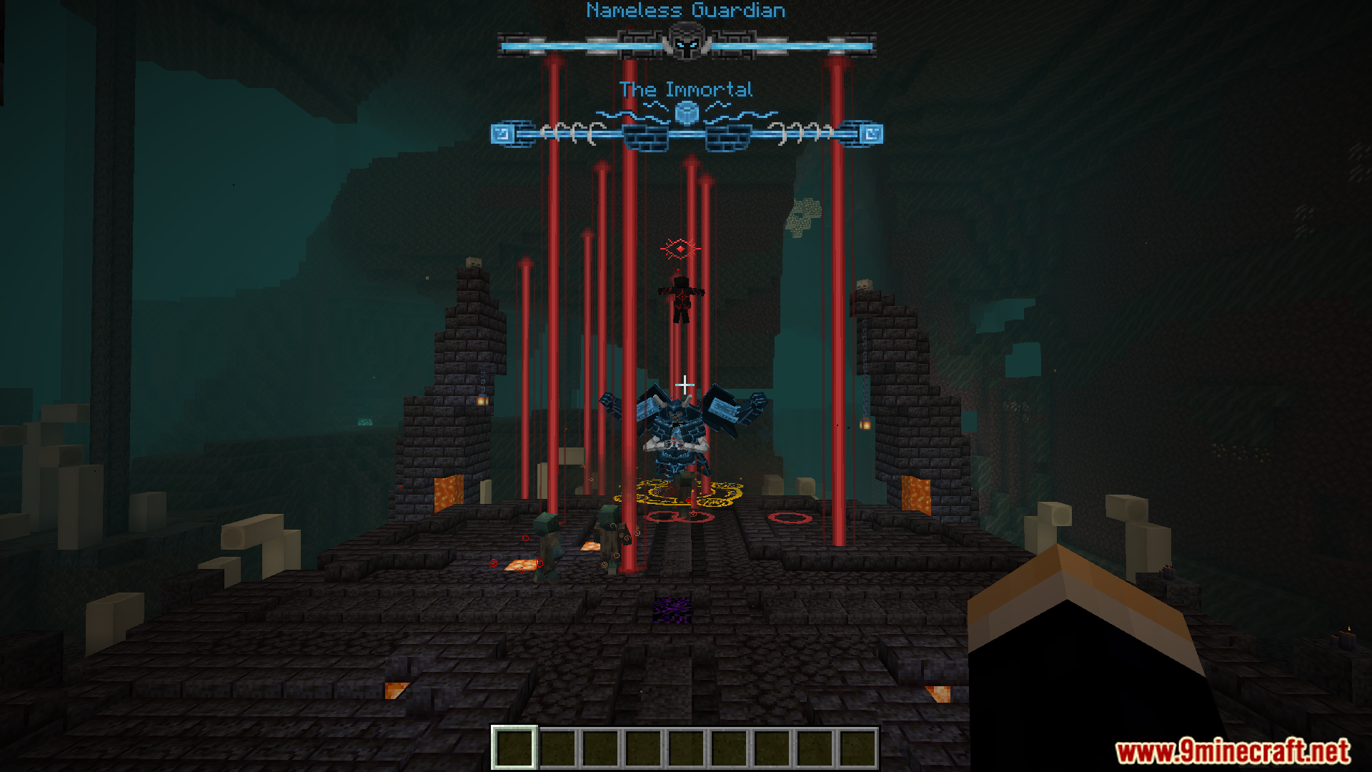 Custom bossbars for Nameless Guardian and The Immortal during combat