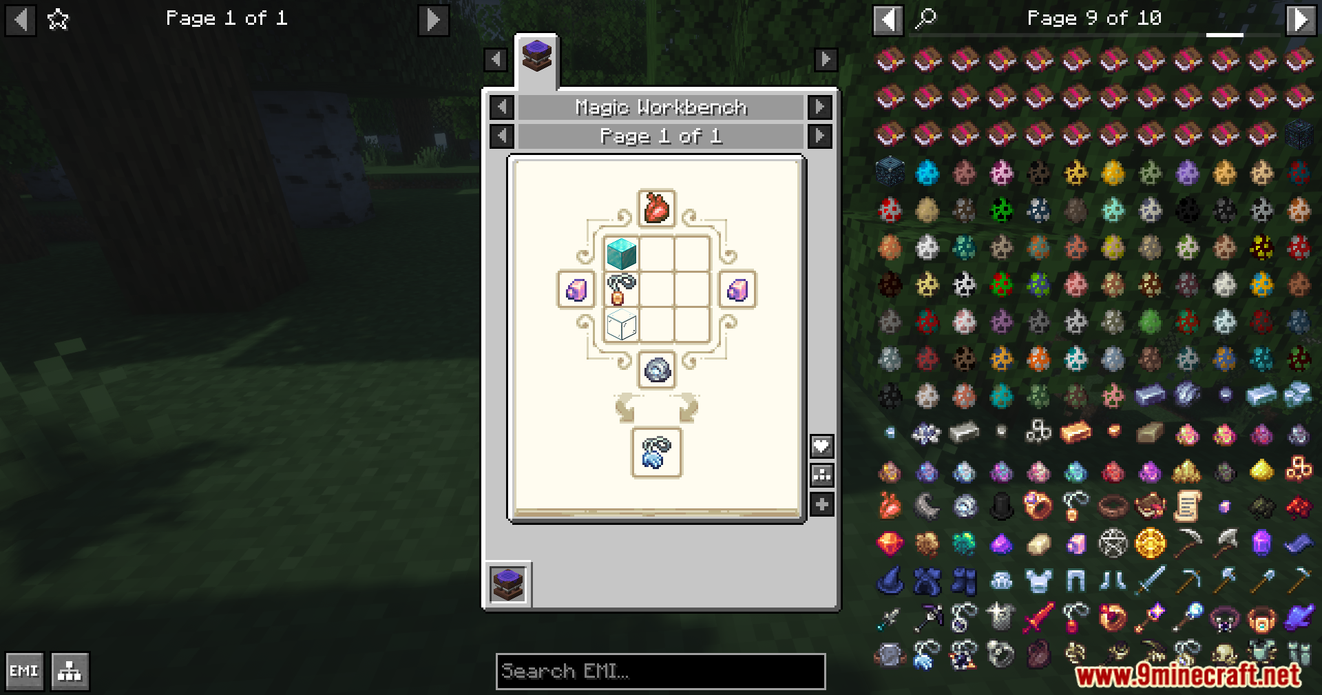 Magic Workbench recipe for a basic amulet