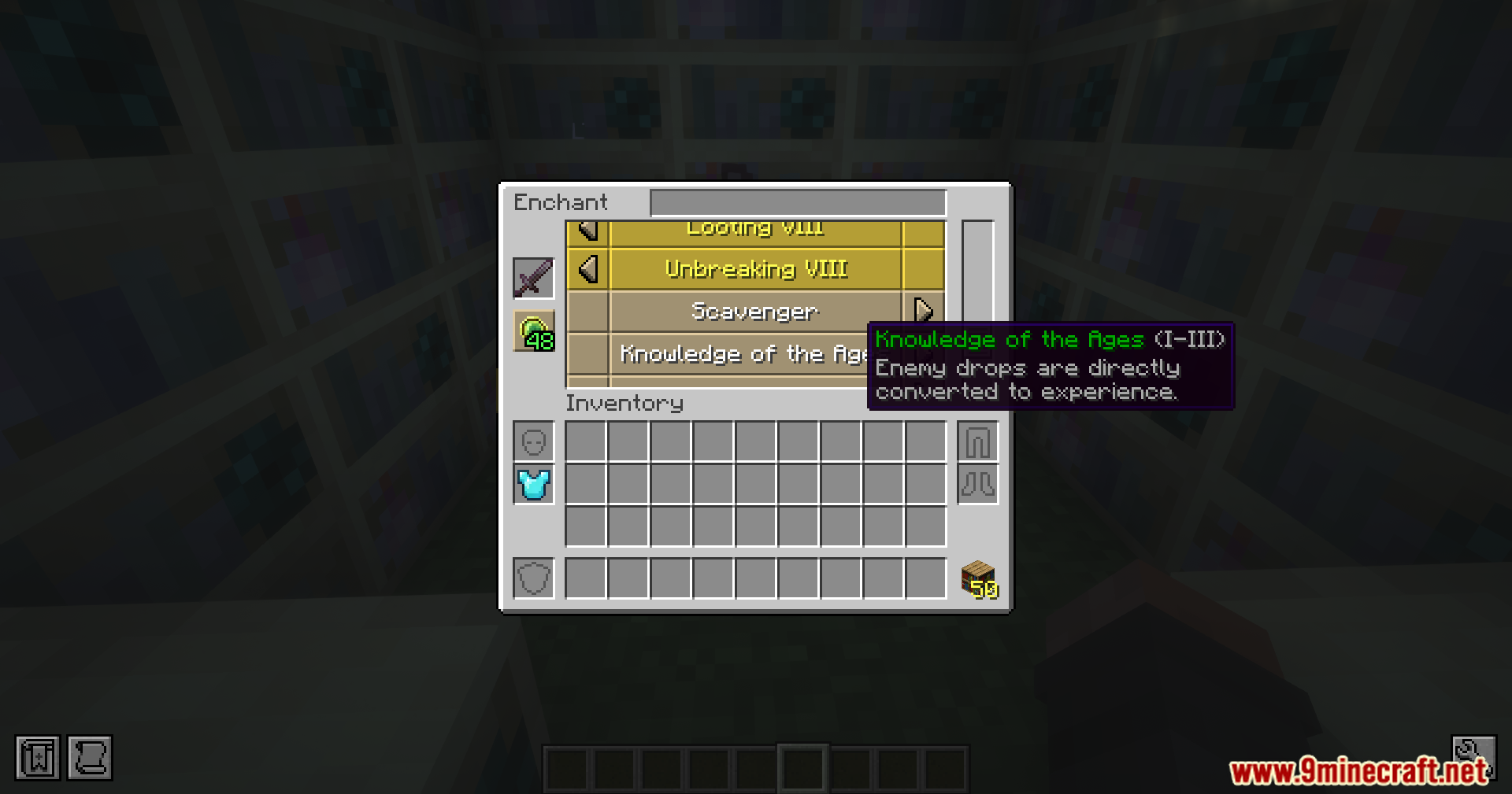 Checking Knowledge of the Ages enchantment details