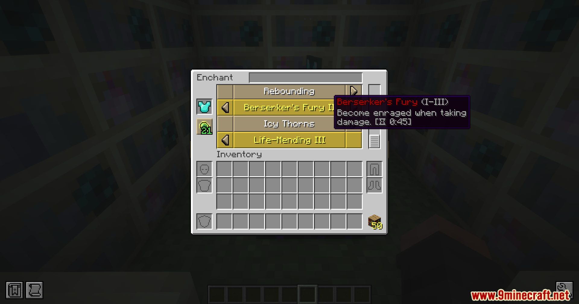 Choosing Berserker Fury enchantment for diamond armor