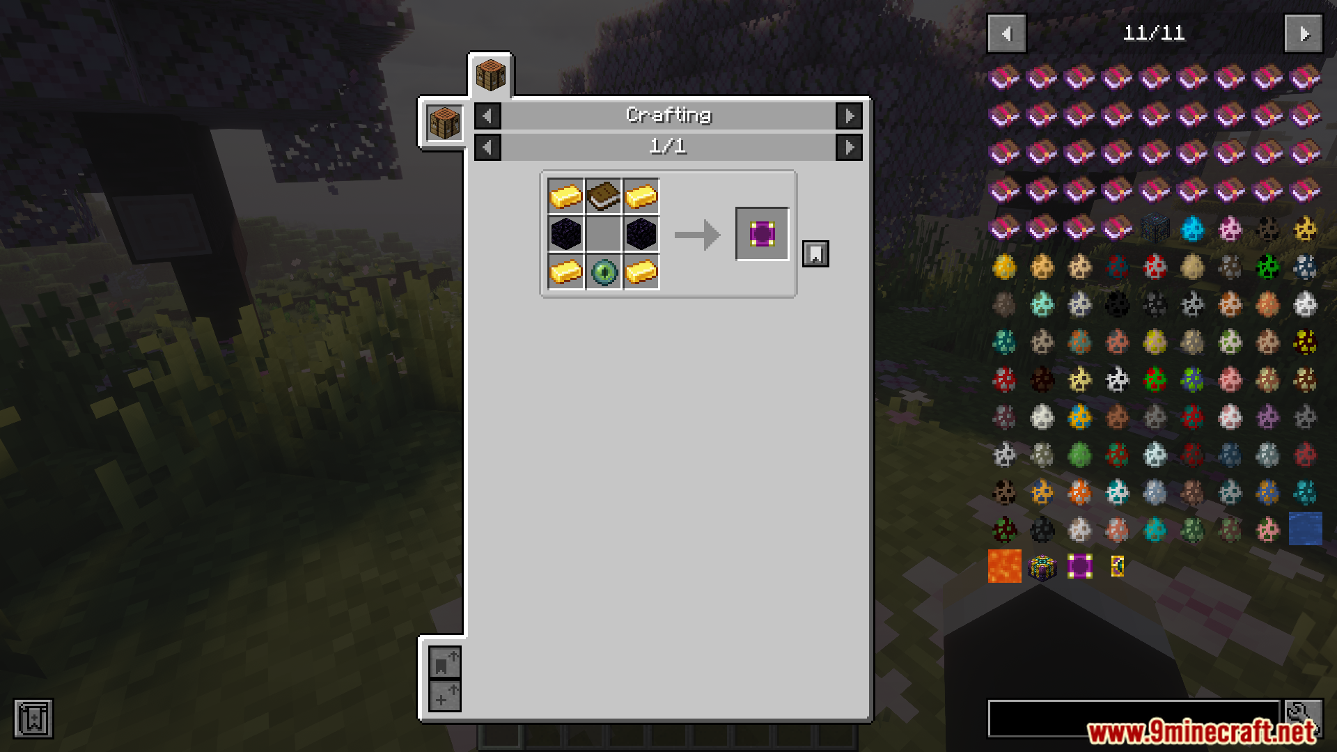 Recipe for the upgrade item in Enchanting Plus Modern Edition Mod