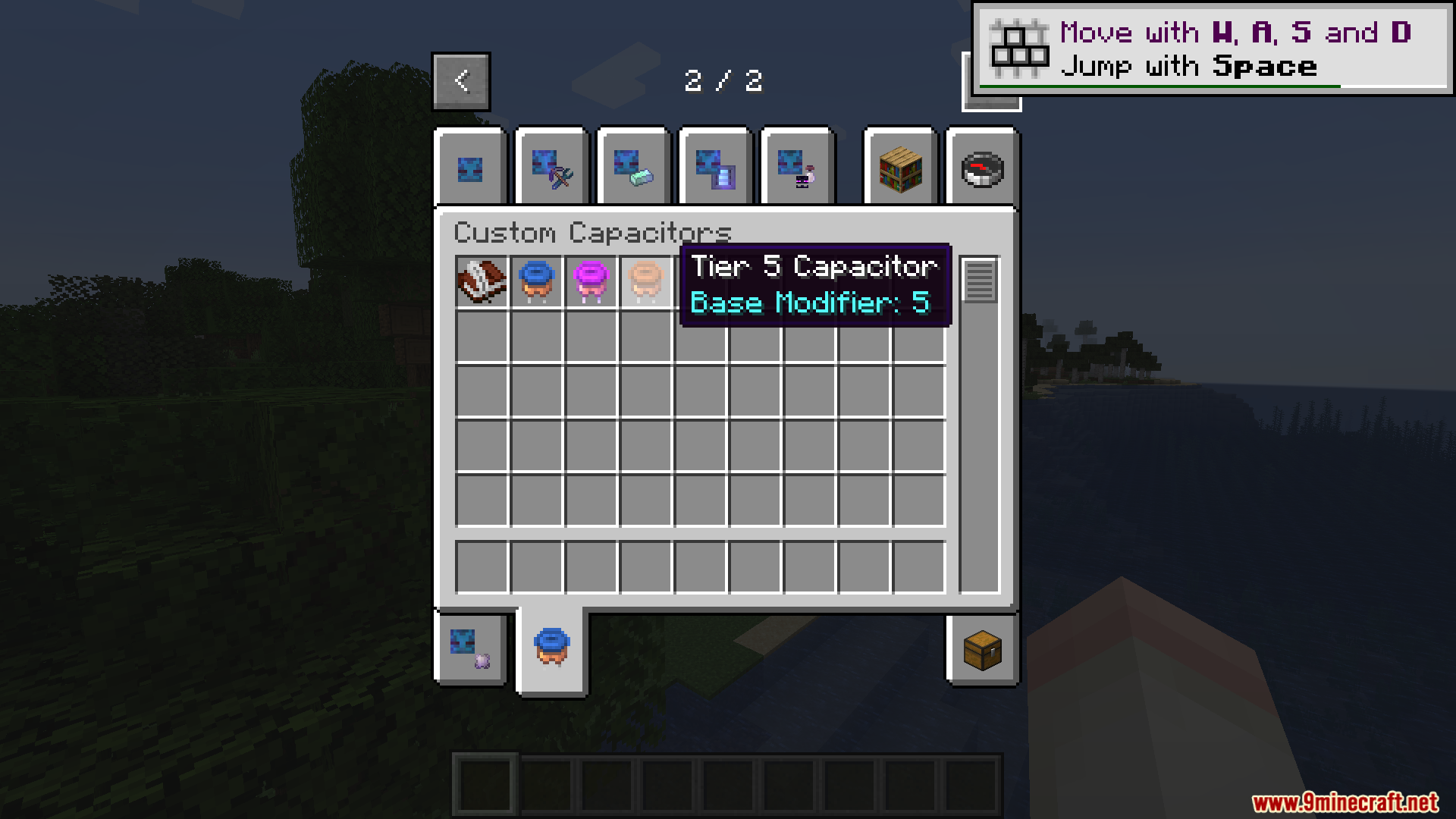 Creative inventory displaying a Tier 5 Capacitor with base modifier 5