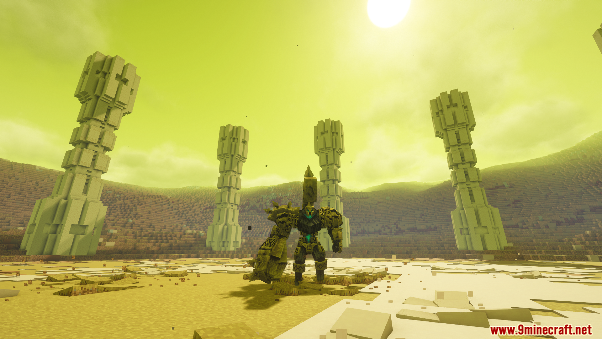 Giant Leonidas boss standing in the center of the arena