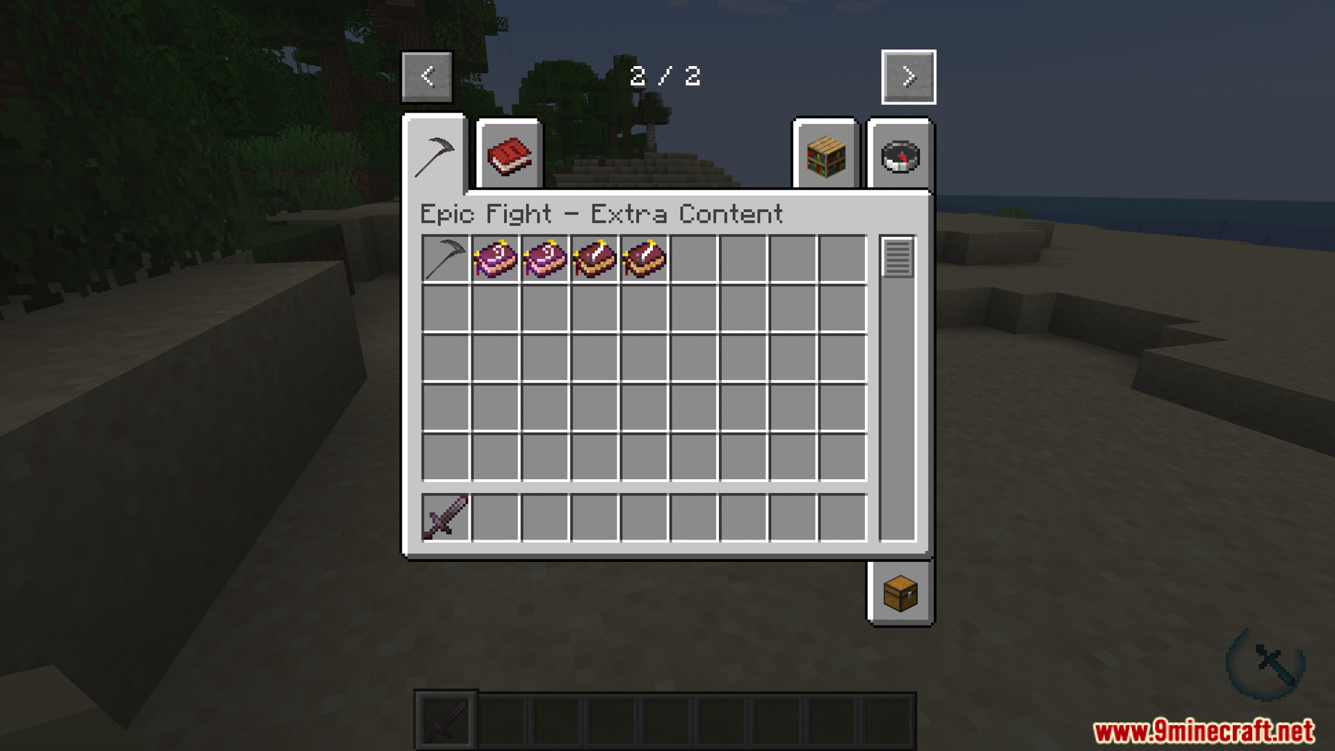 Epic Fight Extra Content mod items in inventory