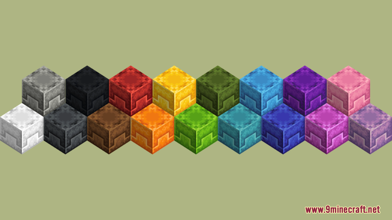 Updated textures for various colored shulker boxes in the game