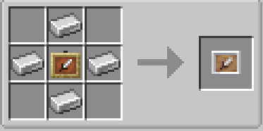 Crafting an iron item frame in Fancy Frames