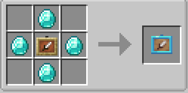 Crafting recipe for a diamond item frame