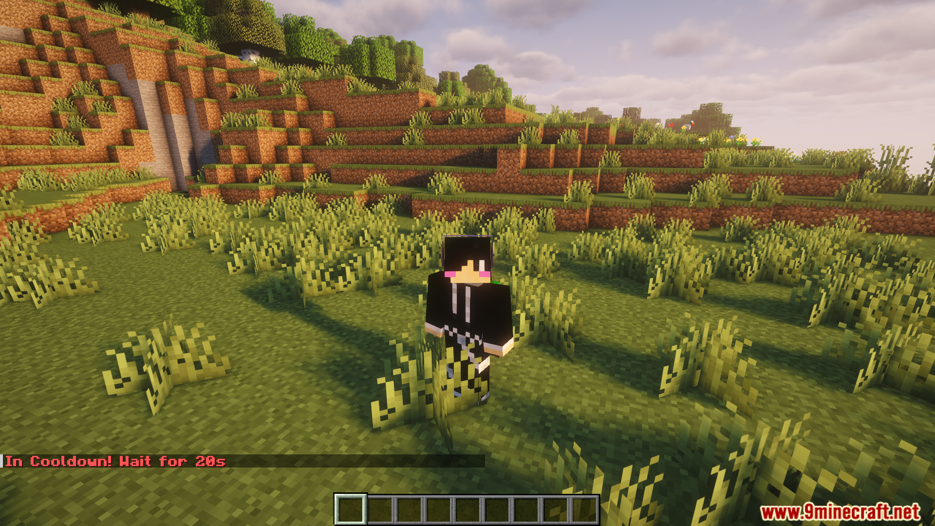 Player receiving a twenty second cooldown message in the chat